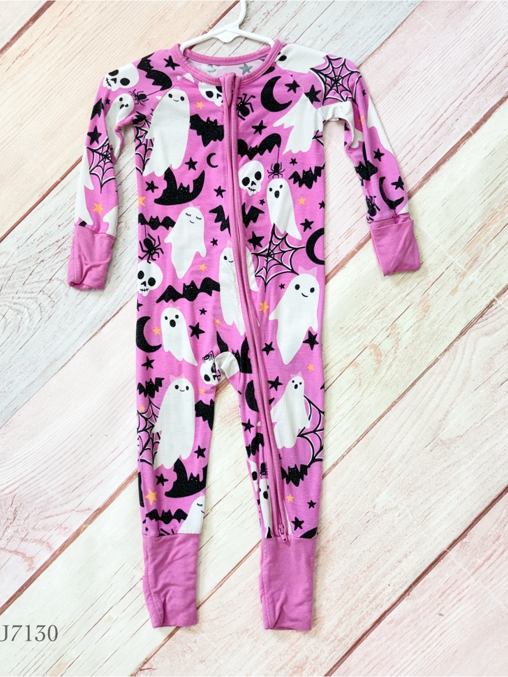 Little Sleepies "Frightful Friends" Glow-in-the-Dark Zippy Pajamas Size 6-12 Mon